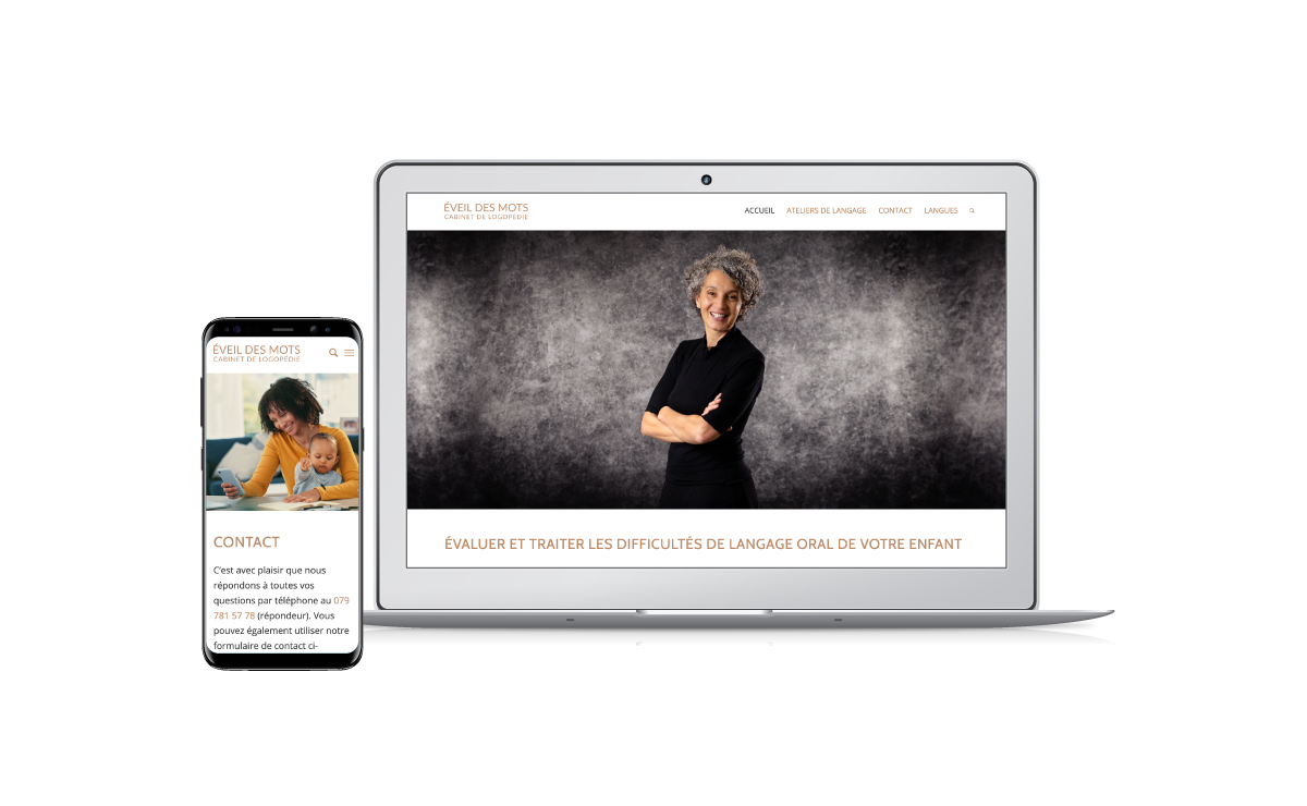 Création du site web et référencement d'un cabinet de logopédie.
