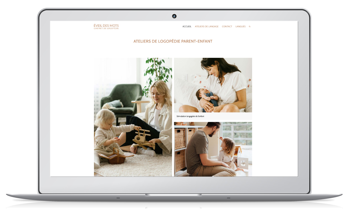 Création du site web et référencement d'un cabinet de logopédie.