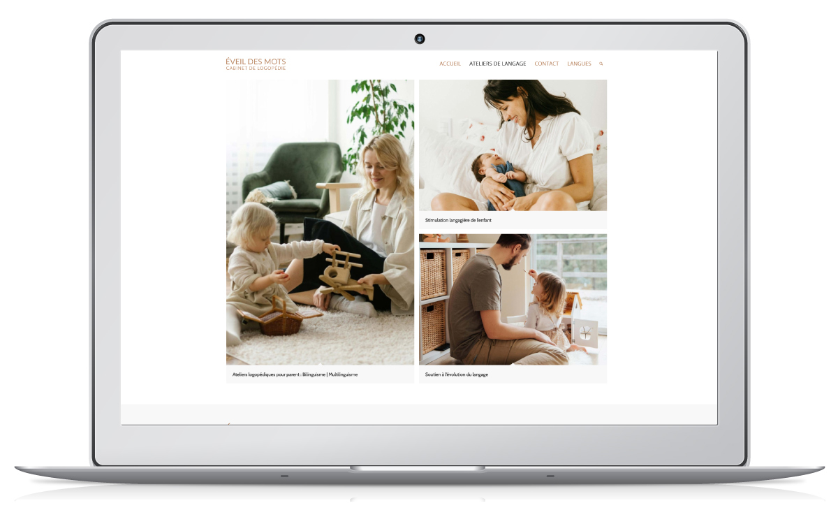 Création du site web et référencement d'un cabinet de logopédie.