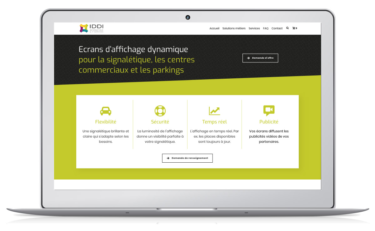 Création d'un site WordPress sur mesure pour une entreprise informatique de Suisse romande