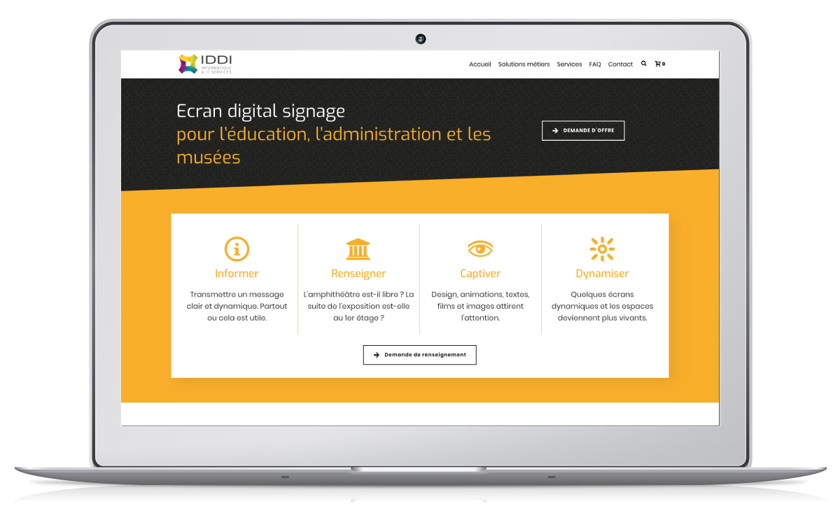 Création d'un site WordPress sur mesure pour une entreprise informatique de Suisse romande